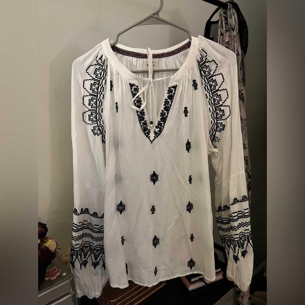 White peasant top